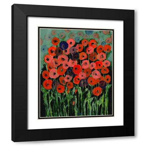 All that Jazz Garden III Black Modern Wood Framed Art Print with Double Matting by Daavettila, Tara