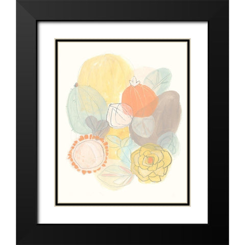 Abstract Succulents II Black Modern Wood Framed Art Print with Double Matting by Vess, June Erica