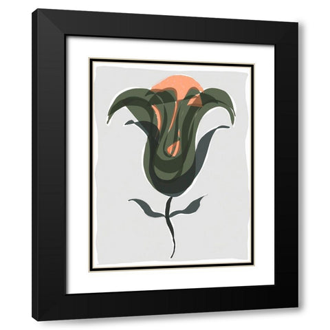 Mod Quirk VI Black Modern Wood Framed Art Print with Double Matting by Delamater, Rob