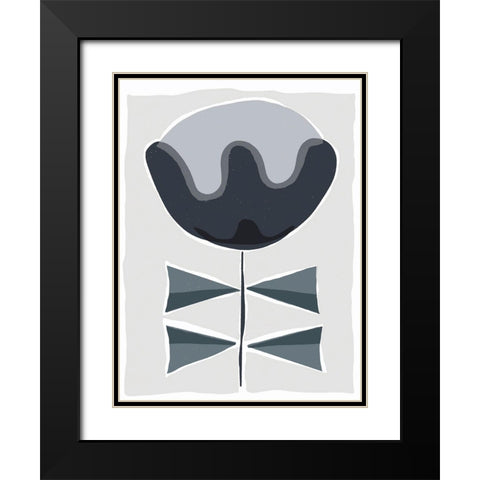 Mod Quirk VII Black Modern Wood Framed Art Print with Double Matting by Delamater, Rob