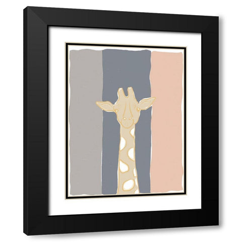 Pastel Zoo II Black Modern Wood Framed Art Print with Double Matting by Delamater, Rob