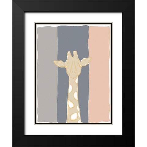 Pastel Zoo II Black Modern Wood Framed Art Print with Double Matting by Delamater, Rob