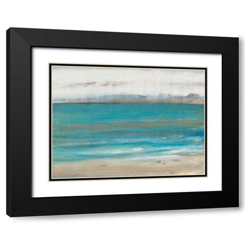 Seashore I Black Modern Wood Framed Art Print with Double Matting by OToole, Tim