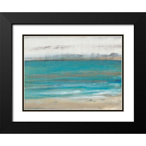 Seashore I Black Modern Wood Framed Art Print with Double Matting by OToole, Tim