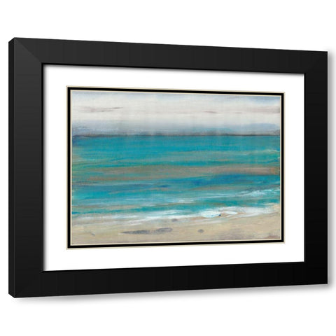 Seashore II Black Modern Wood Framed Art Print with Double Matting by OToole, Tim