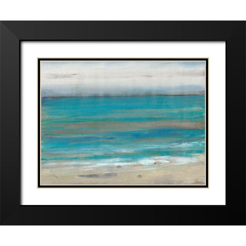 Seashore II Black Modern Wood Framed Art Print with Double Matting by OToole, Tim