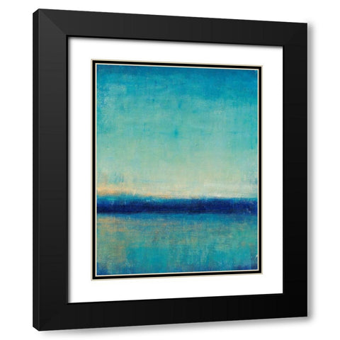 Blue Horizon II Black Modern Wood Framed Art Print with Double Matting by OToole, Tim