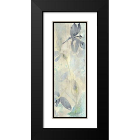 Veiled Flowers II Black Modern Wood Framed Art Print with Double Matting by Goldberger, Jennifer