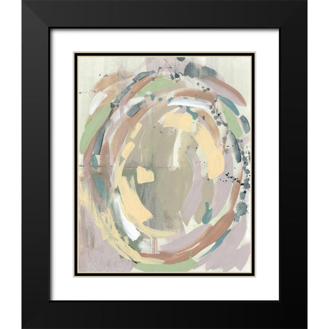 Pastel Around I Black Modern Wood Framed Art Print with Double Matting by Goldberger, Jennifer