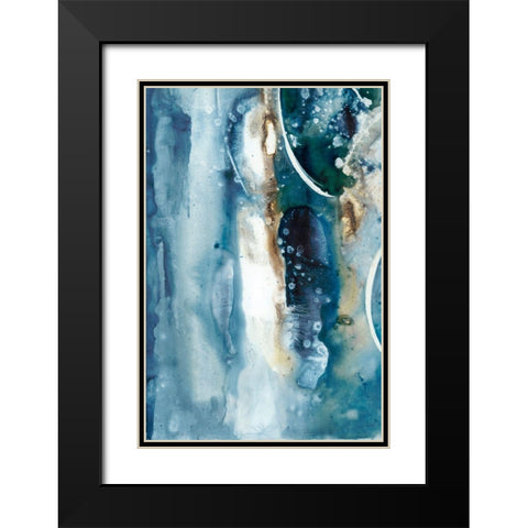Peaceful Calm I Black Modern Wood Framed Art Print with Double Matting by Combs, Joyce