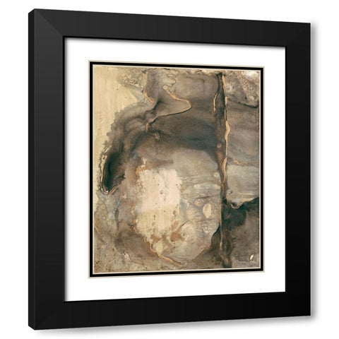 Ancient Rock I Black Modern Wood Framed Art Print with Double Matting by Combs, Joyce