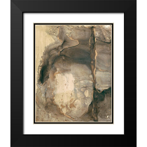 Ancient Rock I Black Modern Wood Framed Art Print with Double Matting by Combs, Joyce
