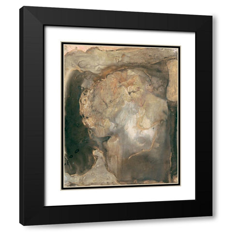 Ancient Rock II Black Modern Wood Framed Art Print with Double Matting by Combs, Joyce