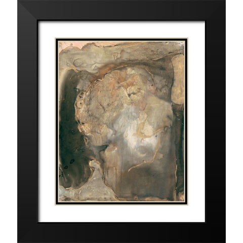 Ancient Rock II Black Modern Wood Framed Art Print with Double Matting by Combs, Joyce