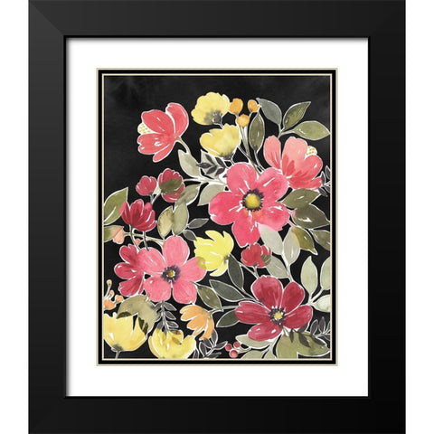 Night Flora I Black Modern Wood Framed Art Print with Double Matting by Popp, Grace