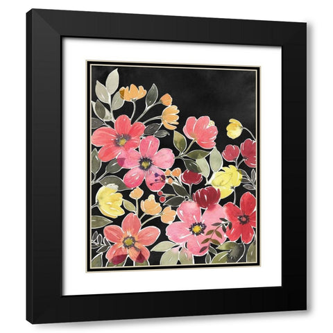Night Flora II Black Modern Wood Framed Art Print with Double Matting by Popp, Grace