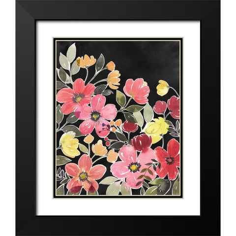 Night Flora II Black Modern Wood Framed Art Print with Double Matting by Popp, Grace