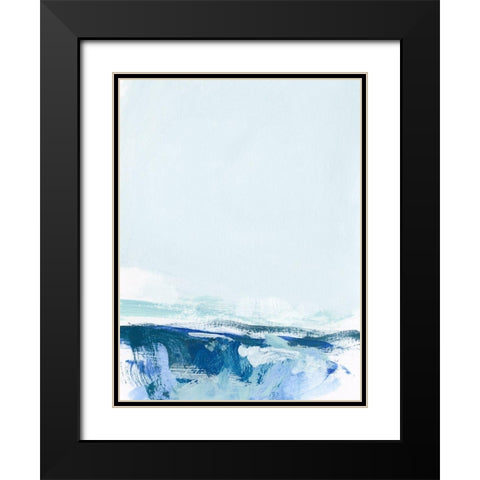 Coastal V Black Modern Wood Framed Art Print with Double Matting by Long, Christina