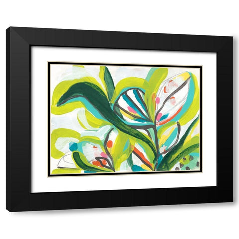 Tropical Tones II Black Modern Wood Framed Art Print with Double Matting by Vess, June Erica