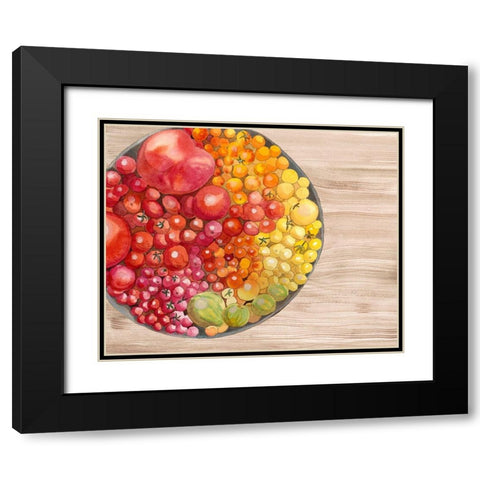 Bowls of Fruit I Black Modern Wood Framed Art Print with Double Matting by Ludwig, Alicia