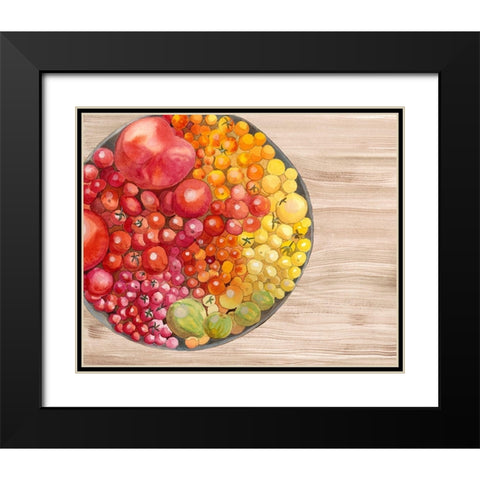 Bowls of Fruit I Black Modern Wood Framed Art Print with Double Matting by Ludwig, Alicia