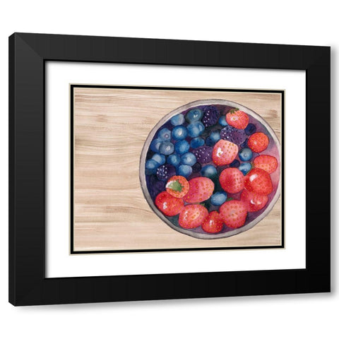 Bowls of Fruit III Black Modern Wood Framed Art Print with Double Matting by Ludwig, Alicia
