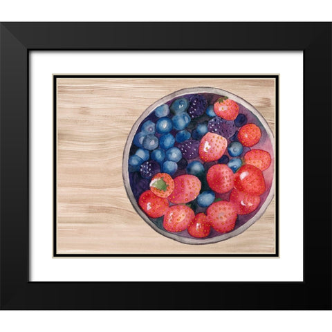 Bowls of Fruit III Black Modern Wood Framed Art Print with Double Matting by Ludwig, Alicia