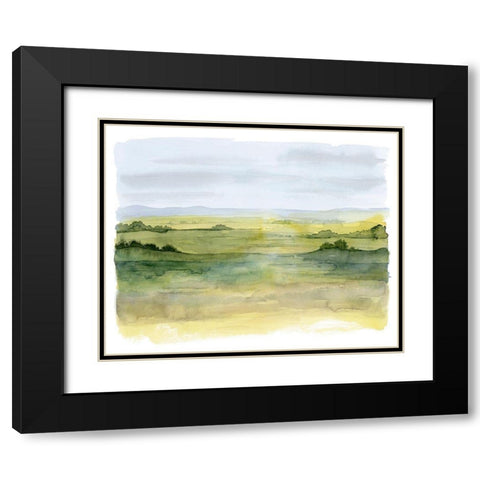 Golden Strata II Black Modern Wood Framed Art Print with Double Matting by Popp, Grace