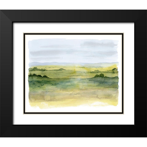 Golden Strata II Black Modern Wood Framed Art Print with Double Matting by Popp, Grace