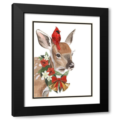 Yuletide Darling I Black Modern Wood Framed Art Print with Double Matting by Popp, Grace