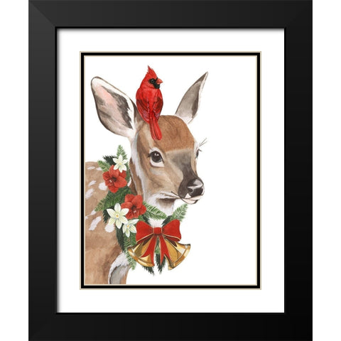 Yuletide Darling I Black Modern Wood Framed Art Print with Double Matting by Popp, Grace