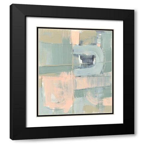 Color Block Pastels II Black Modern Wood Framed Art Print with Double Matting by Goldberger, Jennifer