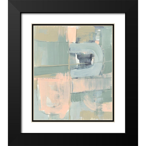 Color Block Pastels II Black Modern Wood Framed Art Print with Double Matting by Goldberger, Jennifer