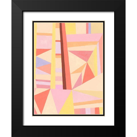 Blush Structure II Black Modern Wood Framed Art Print with Double Matting by Galapon, Nikki