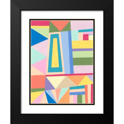 Confetti Structure I Black Modern Wood Framed Art Print with Double Matting by Galapon, Nikki