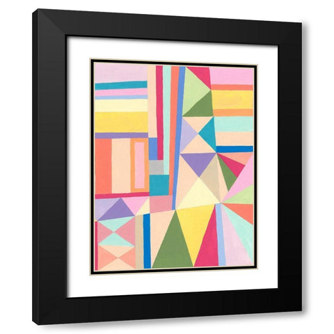 Confetti Structure II Black Modern Wood Framed Art Print with Double Matting by Galapon, Nikki