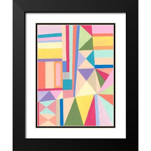 Confetti Structure II Black Modern Wood Framed Art Print with Double Matting by Galapon, Nikki
