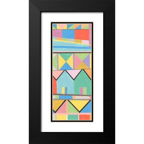 Flag Structure II Black Modern Wood Framed Art Print with Double Matting by Galapon, Nikki