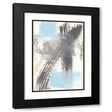 Kenetic III Black Modern Wood Framed Art Print with Double Matting by Moore, Regina