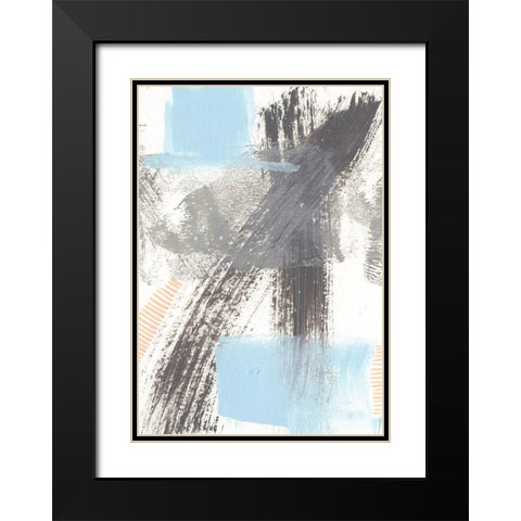 Kenetic III Black Modern Wood Framed Art Print with Double Matting by Moore, Regina