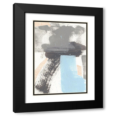 Kenetic IV Black Modern Wood Framed Art Print with Double Matting by Moore, Regina