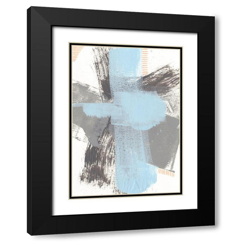Kenetic VI Black Modern Wood Framed Art Print with Double Matting by Moore, Regina