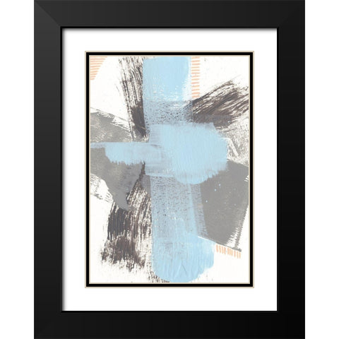 Kenetic VI Black Modern Wood Framed Art Print with Double Matting by Moore, Regina