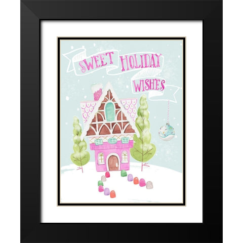 Candy Christmas I Black Modern Wood Framed Art Print with Double Matting by Parker, Jennifer Paxton