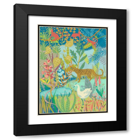 Jungle Dreaming I Black Modern Wood Framed Art Print with Double Matting by Zarris, Chariklia