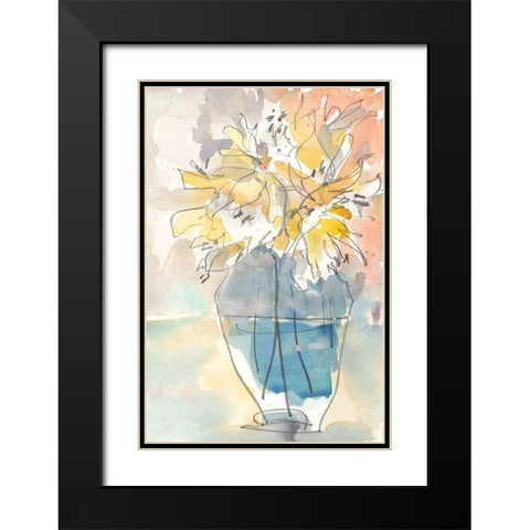 Lilium in Vase I Black Modern Wood Framed Art Print with Double Matting by Dixon, Samuel