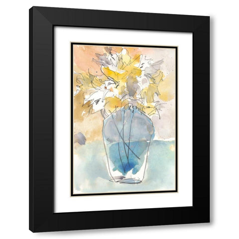 Lilium in Vase II Black Modern Wood Framed Art Print with Double Matting by Dixon, Samuel