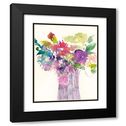Color Combinations II Black Modern Wood Framed Art Print with Double Matting by Dixon, Samuel