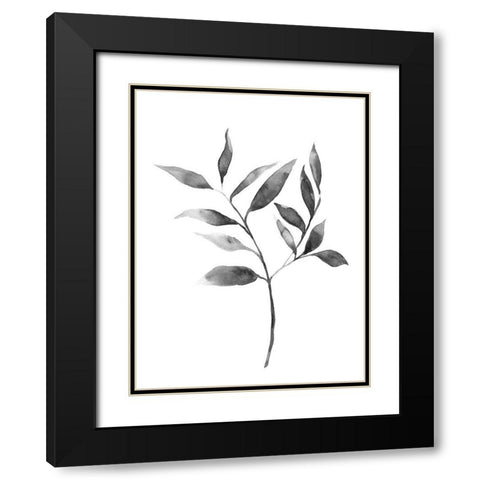Brume Botanical II Black Modern Wood Framed Art Print with Double Matting by Scarvey, Emma