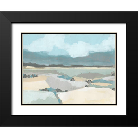 Mountain Valley Vista I Black Modern Wood Framed Art Print with Double Matting by Vess, June Erica
